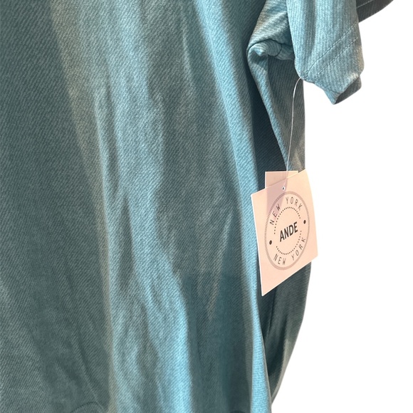 ANDE New York Mineral Blue Stretch T-Shirt - Men's Size M - NWT Comfort Active - Picture 4 of 7